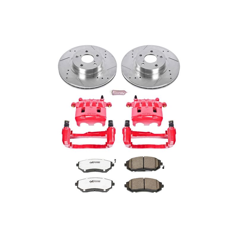 PowerStop Power Stop Saab 9-2X Front Z26 Street Warrior Brake Kit with Calipers