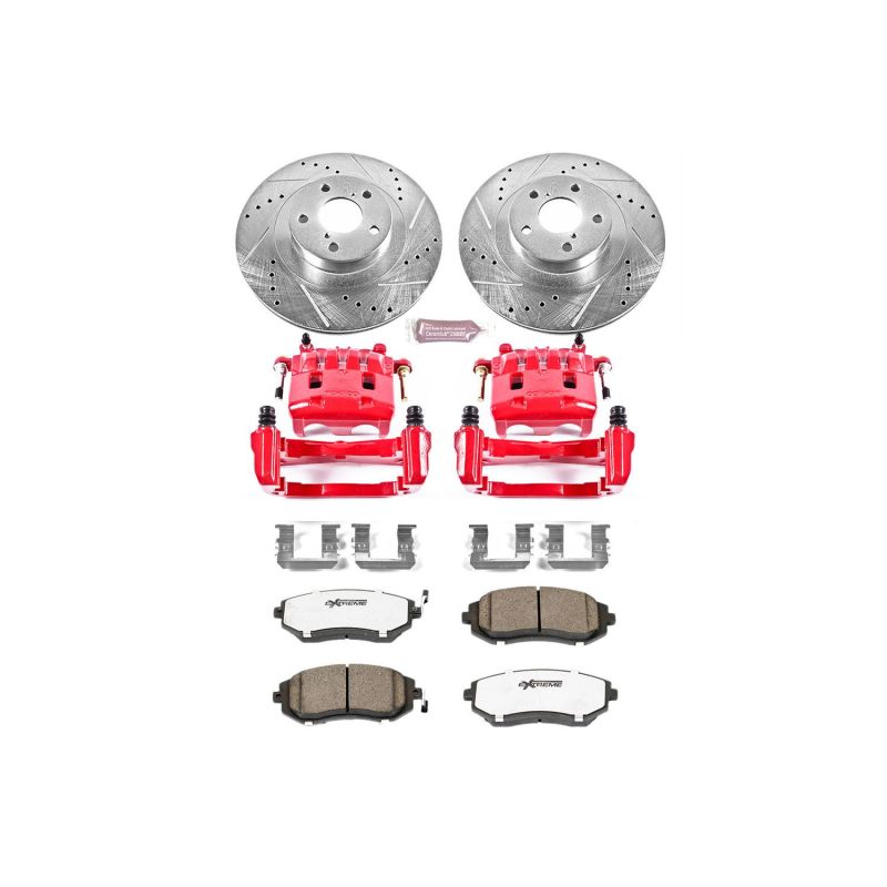PowerStop Power Stop Saab 9-2X Front Z26 Street Warrior Brake Kit with Calipers