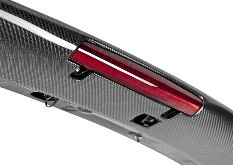 Seibon Hatchback -Style Carbon Fiber Rear Spoiler with LED Light Included for 08-11 Subaru WRX/STI - view 10