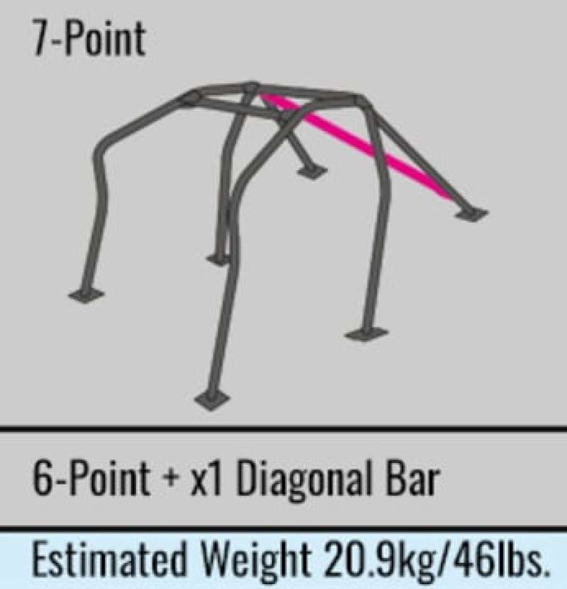 Cusco D1 Chromoly 2-Pssgr 7-PT Around Dash Roll Cage + for 2015 Subaru WRX/STI - view 4
