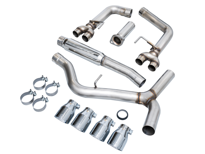 AWE Tuning + VB Track Edition Exhaust - Chrome Silver Tips for 2022 Subaru WRX - view 10