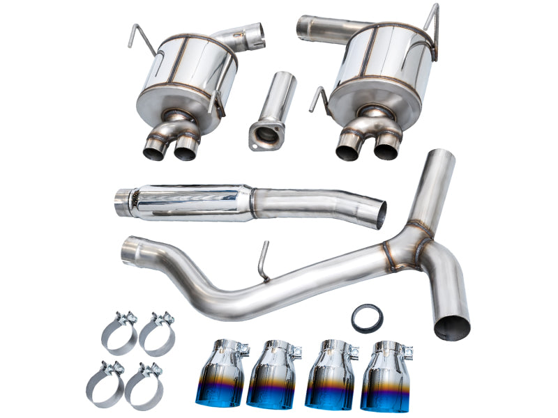 AWE Tuning Touring Edition Exhaust - Vapor Blue Tips for 22-26 Subaru WRX - view 3