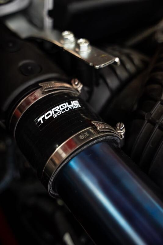 Torque Solution + Ascent Titanium Top Mount Charge Pipe - Burnt Blue for 2022 Subaru WRX - view 5