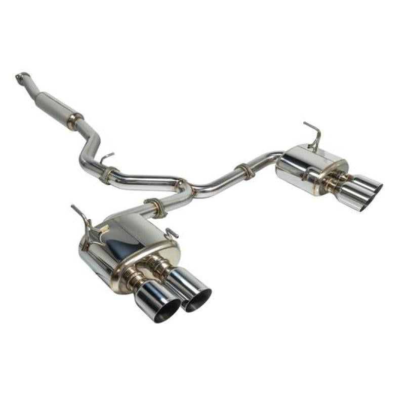 Remark + 4in Quad Cat-Back Exhaust Stainless Single Non-Resonated for 2015 Subaru WRX/STI