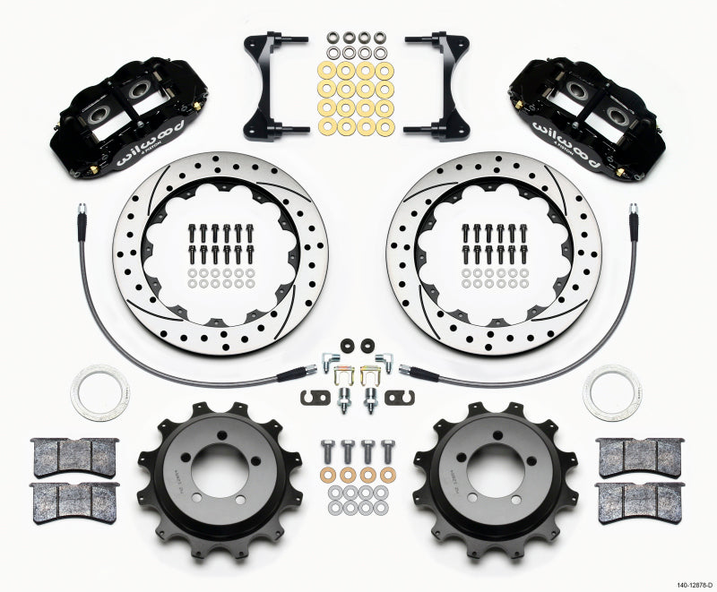 Wilwood Narrow Superlite 4R Rear Kit 12.88in Drilled for 99-05 Subaru WRX/Impreza