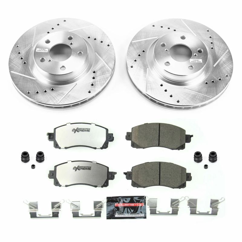 PowerStop Power Stop Front Z26 Street Warrior Brake Kit for 17-19 Subaru Impreza