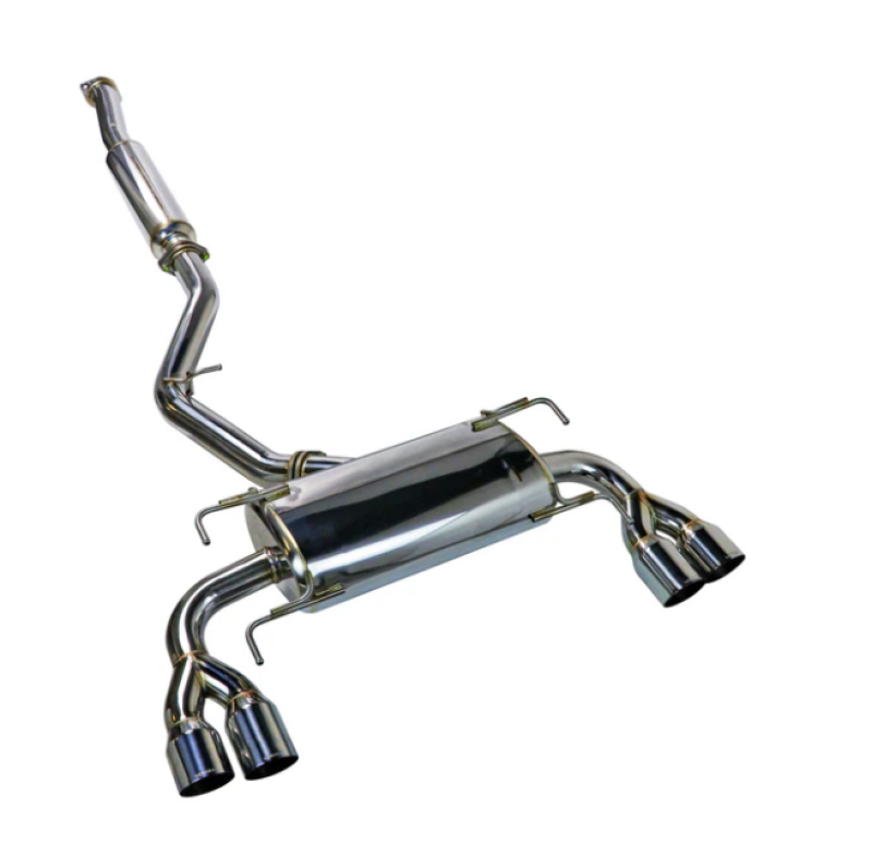 Remark GR Sports Touring Cat-Back Exhaust - SS Quad Tips for 08-14 Subaru WRX/STI