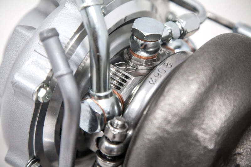Forced Performance + Blue Turbo 58mm Black Housing External WG with Oil Line for 2015 Subaru WRX - view 2