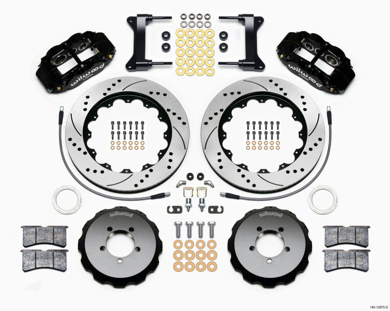 Wilwood Narrow Superlite 6R Front Hat Kit 14.00in Drilled with Lines for 1999-2012 Subaru WRX