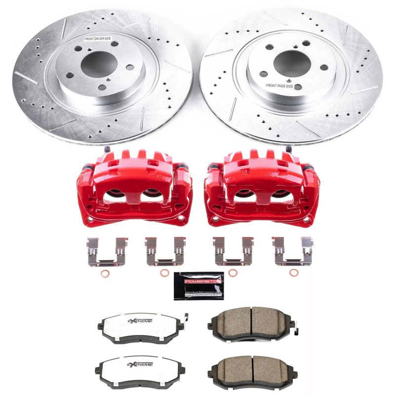 PowerStop Power Stop Baja Front Z26 Street Warrior Brake Kit with Calipers