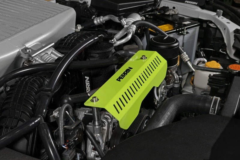 Perrin Performance PERRIN Pulley Cover - Neon Yellow for 22-26 Subaru WRX - view 6