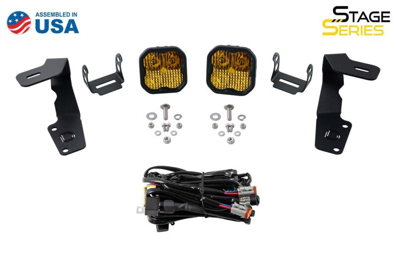 Diode Dynamics Pro Stage Series 2in LED Ditch Light Kit - Yellow Combo for 15-21 Subaru WRX/STI - view 10