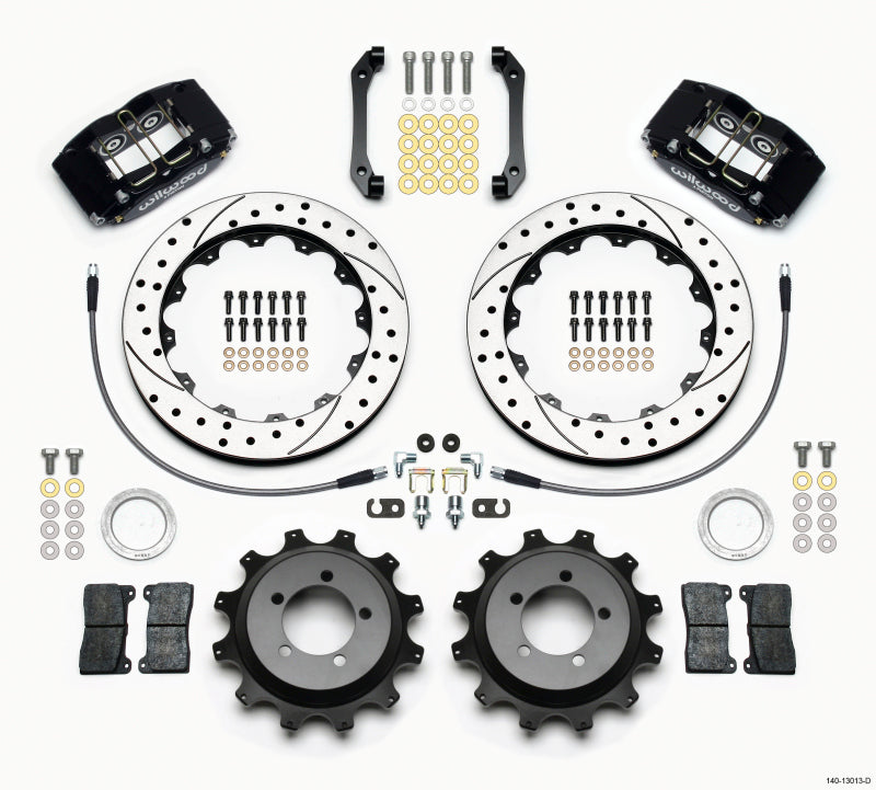 Wilwood Dynapro Radial Rear Kit 12.88in Drilled with Lines for 2006-2007 Subaru WRX