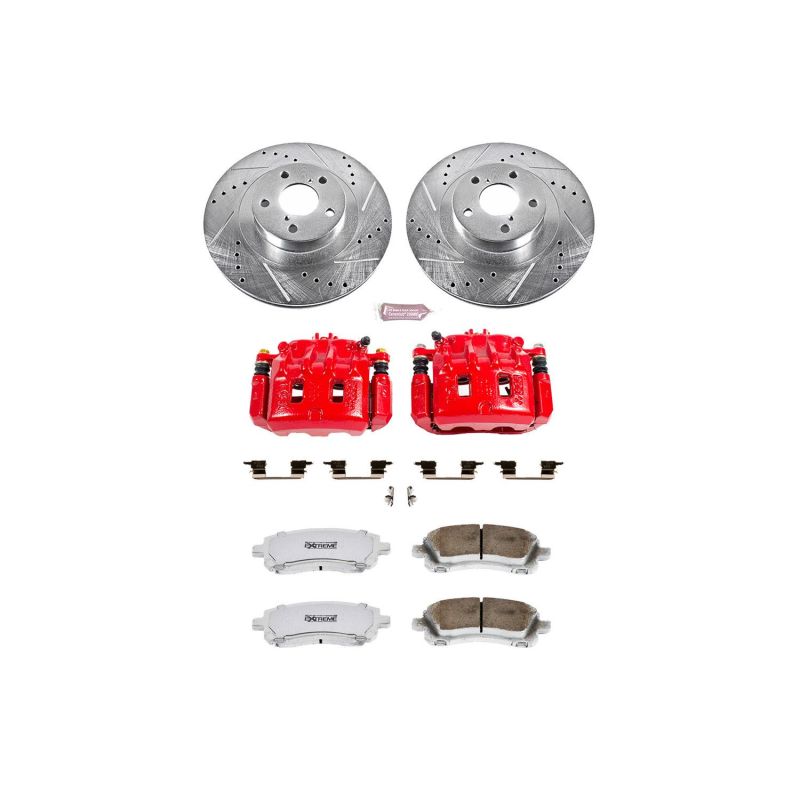 PowerStop Power Stop Front Z26 Street Warrior Brake Kit with Calipers for 02-03 Subaru Impreza