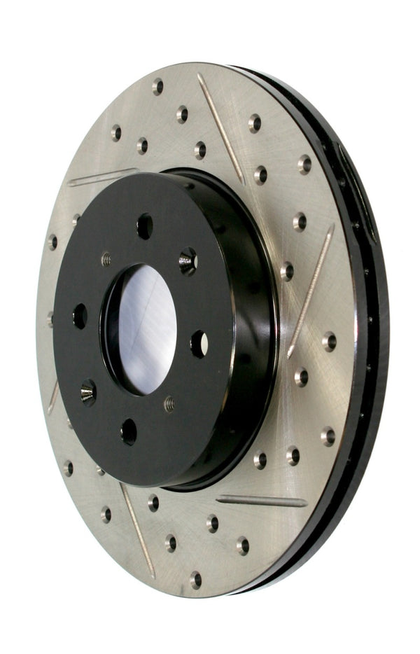 Stoptech Rear Right Sport Drilled Slotted Rotor for 15-19 Subaru WRX