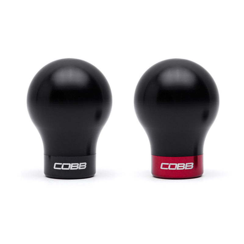 Cobb Mazda 6-Speed Tall Weighted COBB Shift Knob - Black (Incl. Both Red + Blk Collars)