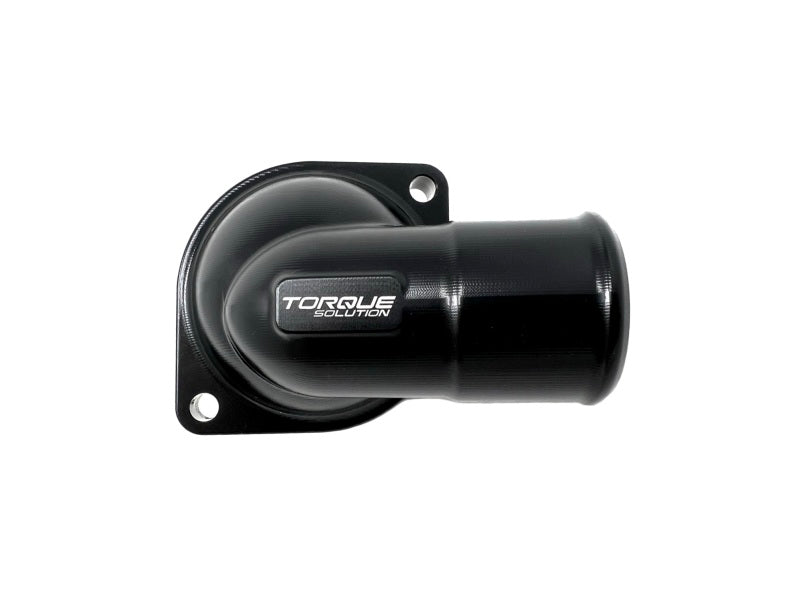 Torque Solution Billet Thermostat Housing - Black Anodized for 02-14 Subaru WRX/STI