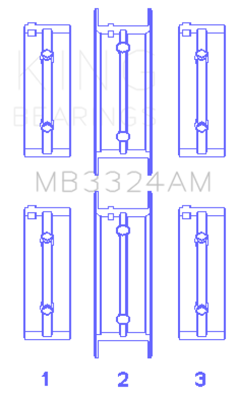 King Engine Bearings 1800Cc On Main Bearing Set - view 2
