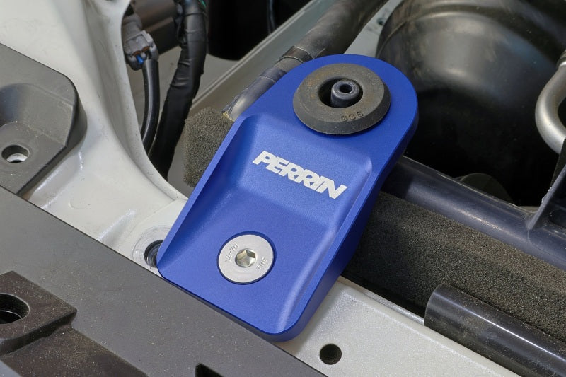 Perrin Performance PERRIN Outback Upper Radiator Bracket Set - Blue for 08-14 Subaru WRX/STI/Impreza - view 2