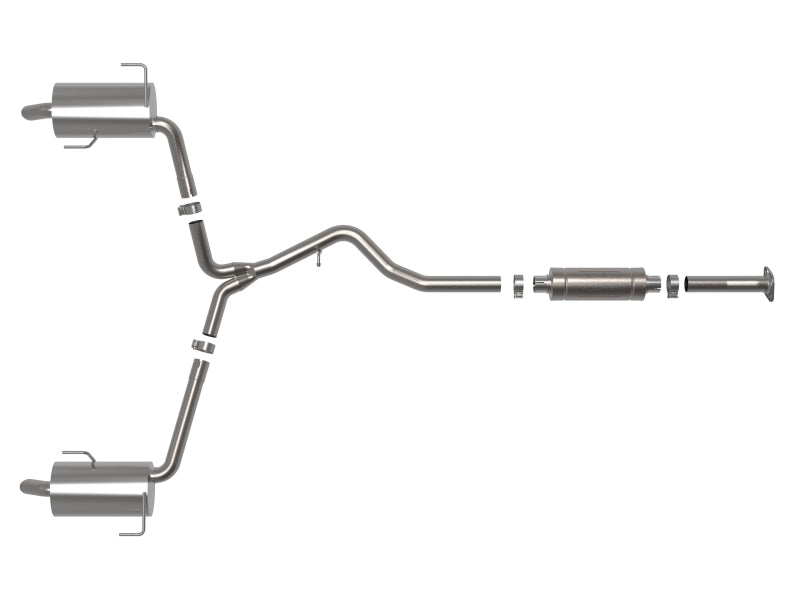 aFe Outback - Takeda 2-1 2 IN to 2-1 4 IN 304 Stainless Steel Cat-Back Exhaust - view 2