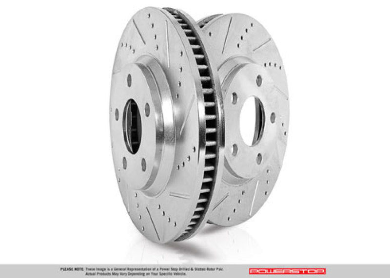 PowerStop Power Stop Front Evolution Drilled Slotted Rotors - Pair - view 2