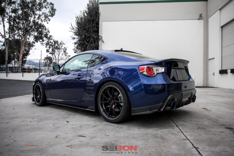 Seibon BRZ FRS KC Style Carbon FIber Rear Lip - view 5