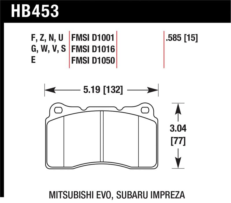 Hawk Performance Hawk Evo Genesis Coupe Camaro SS Pontiac G8 GX for 03-06 Subaru STI