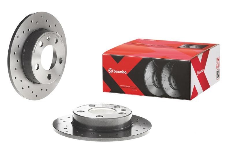 Brembo OE Brembo Front Premium Xtra Cross Drilled UV Coated Rotor for 93-01 Subaru Impreza - view 6