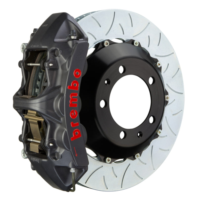Brembo Front GTS BBK 6 Piston Cast 350x34 2pc Rotor Slotted Type3-Black HA for 02-21 Subaru WRX