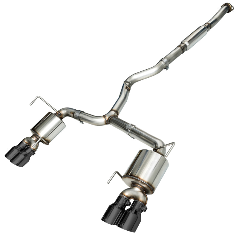 AWE Tuning + VA Sedan Touring Edition Exhaust - Diamond Black Tips for 2015 Subaru WRX