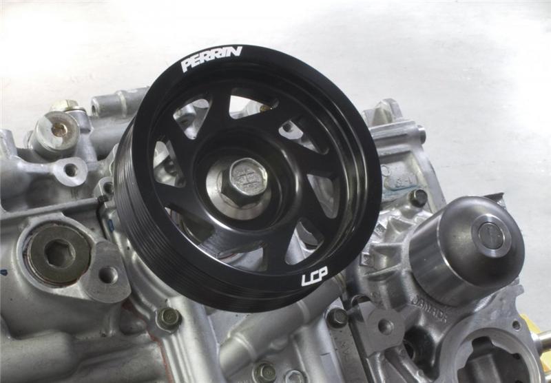 Perrin 93+ Impreza (WRX/STi) Crank Pulley - Black (w/AC)