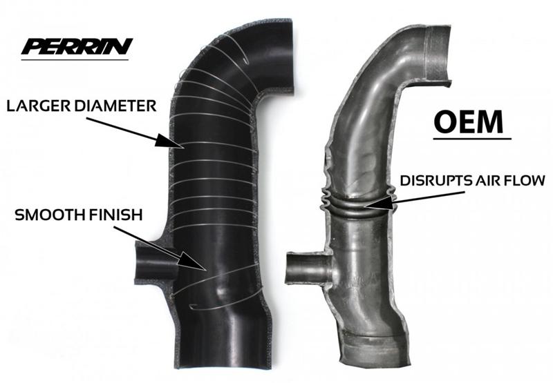 Perrin Performance PERRIN Turbo Inlet Hose 3in. - Black for 02-07 Subaru WRX/STI - view 9