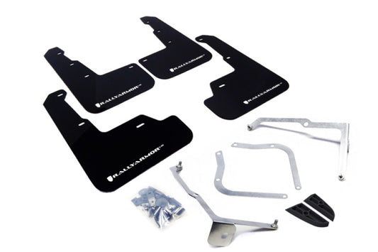 Rally Armor Black UR Mud Flap with White Logo for 15-21 Subaru WRX/STI