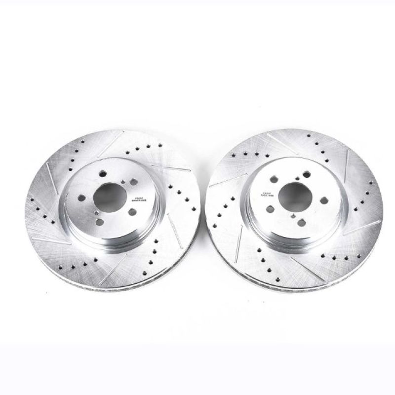 PowerStop Power Stop Front Evolution Drilled Slotted Rotors - Pair