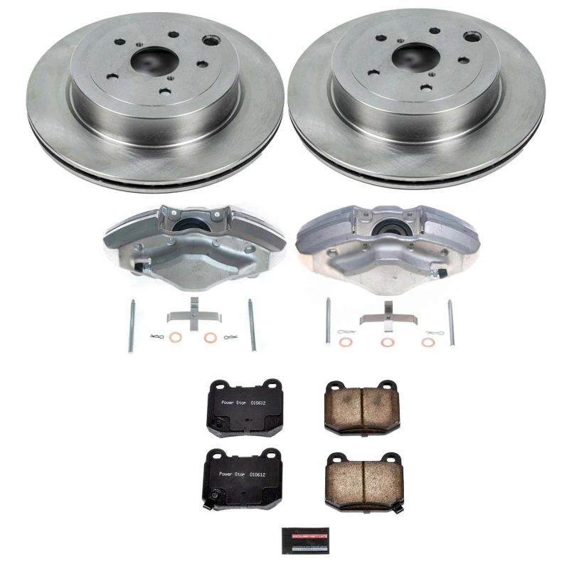 PowerStop Power Stop Rear Autospecialty Brake Kit with Calipers for 08-14 Subaru Impreza