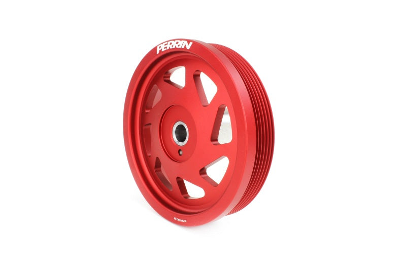 Perrin Performance PERRIN Lightweight Crank Pulley - Red for 19-21 Subaru WRX - view 2
