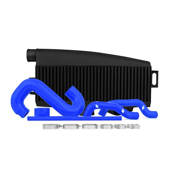 Mishimoto Top-Mount Intercooler Kit - Powder Coated Black Blue Hoses for 02-07 Subaru WRX/STI - view 3