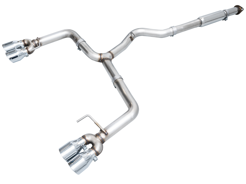 AWE Tuning + VB Track Edition Exhaust - Chrome Silver Tips for 2022 Subaru WRX