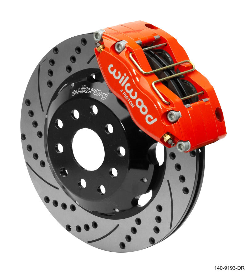 Wilwood Dynapro Radial Front Kit 12.00in Drilled Red for Subaru WRX/Impreza