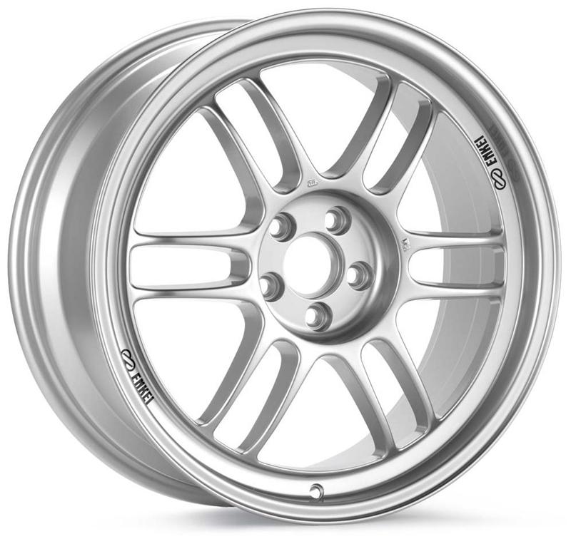 Enkei RPF1 18x8 5x100 45mm Offset 56mm Bore Silver Wheel 04 for 02-10 Subaru WRX/STI - view 2