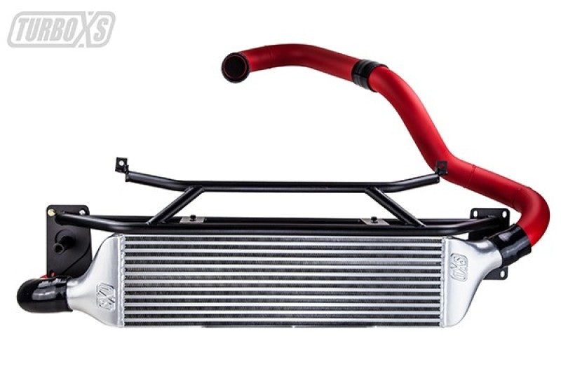 Turbo XS FMIC for - Wrinkle Red Pipes for 15-16 Subaru WRX