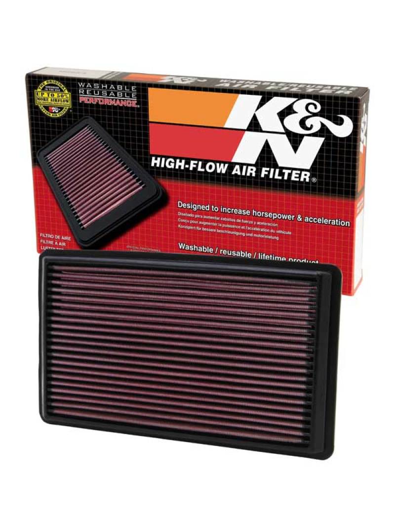 K&N Engineering K N Drop In Air Filter 11in O S Length 6.563in O S Width 1.063in Height for 02-07 Subaru WRX/STI - view 3