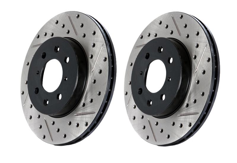 Stoptech Rear Right Sport Drilled Slotted Rotor for 15-19 Subaru WRX - view 2