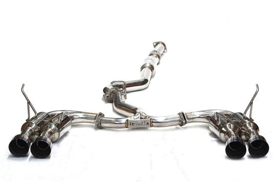 Invidia 11-14 Subaru WRX/STI Sedan Gemini/R400 Single Layer Quad Stainless Steel Tip Catback Exhaust