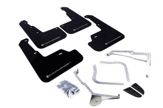 Rally Armor Black UR Mud Flap with Silver Logo for 15-21 Subaru WRX/STI