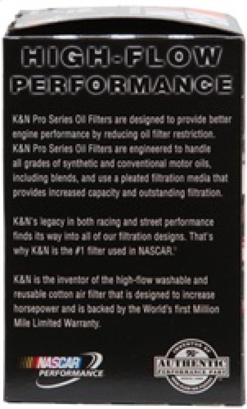 K&N Engineering K N Oil Filter for Nissan Ford Toyota Audi Chevy VW Porsche BMW 3in OD x 5.063in H - view 10