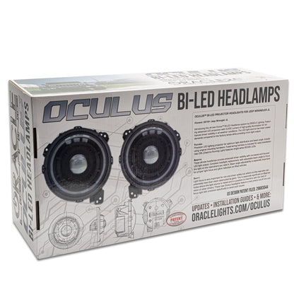 Oracle Oculus Bi-LED Projector Headlights for Jeep JL/Gladiator JT - Matte Black - 5500K