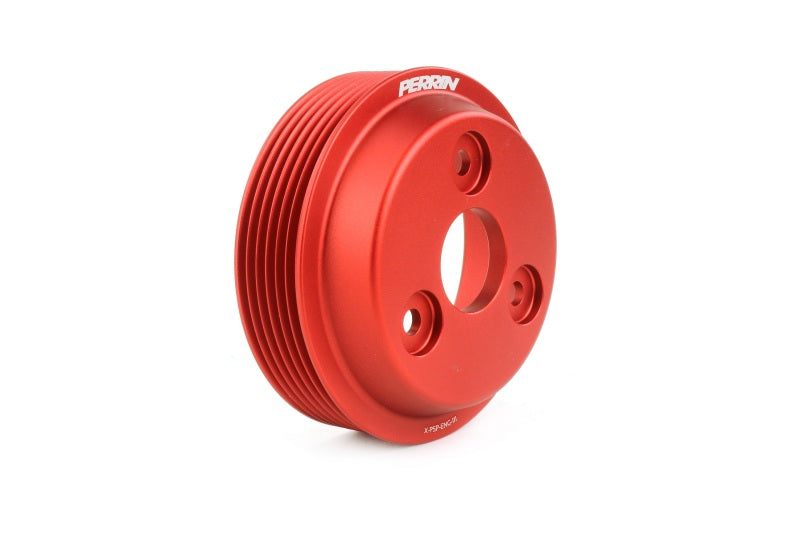 Perrin Performance PERRIN Crosstrek Lightweight Water Pump Pulley - Red for 15-21 Subaru WRX - view 9