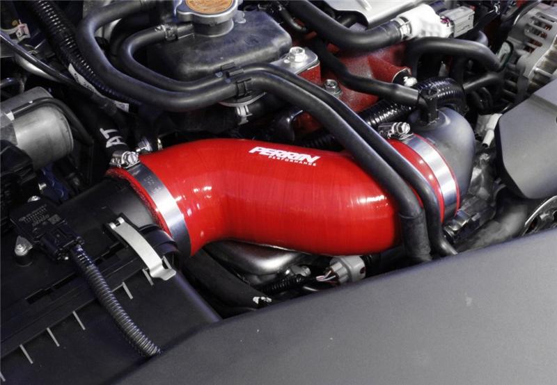 Perrin Performance PERRIN AFTA-MAF Intake Tube Air-Box to Inlet Hose - Red for 02-07 Subaru WRX/STI - view 3