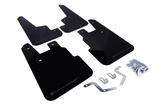 Rally Armor Black Mud Flap with Grey Logo